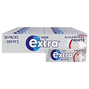 Wrigley's Extra Gum White Peppermint Sugar Free 10 Pieces 14G X30
