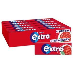 Wrigley's Extra Strawberry Sugar Free 10S 14G X30