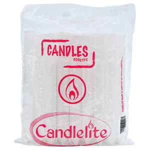 Candlite Candles White 12Mm 600G