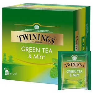Twinings Green Tea & Mint 50 Bags 75G
