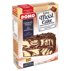 Domo Extra Moist Cake White Chocolate Swirl 500G