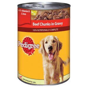 Pedigree Dog Food With Beef Chunks In Gravy 400G