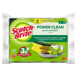 Scotch Brite Power Clean Nail Saver Sponge