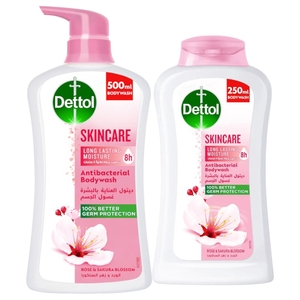 Dettol Shower Gel Skincare 500Ml + 250Ml