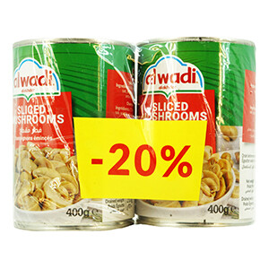 Wadi Al Akhdar Mushrooms P&S 400G*2 -20%Off