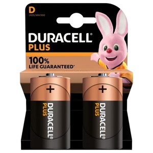Duracell Plus Power D 2 Pieces