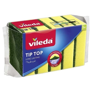 Vileda Sponge Scourer Tip Top 5 Pieces