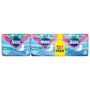 Nana Pads Maxi Thick Long 9 Pieces 2+1 Free