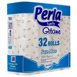 Perla Gitane Toilet Paper 120 Sheets 32 Rolls