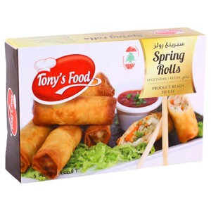 Tony 'S Food Frozen Spring Rolls Vegan 6 Pieces 235G