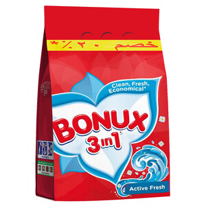 Bonux Powder Laundry Detergent Swatch Active Fresh 4Kg -20% Off