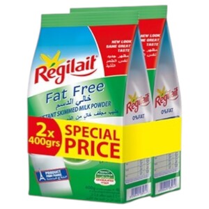 Regilait Instant Powder Milk Fat Free 400G X2 Special Price