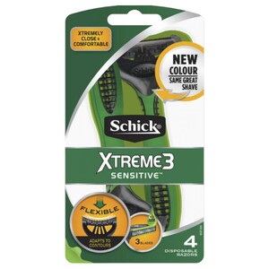 Schick Xtreme 3 Sensitive Razors 4 Pieces