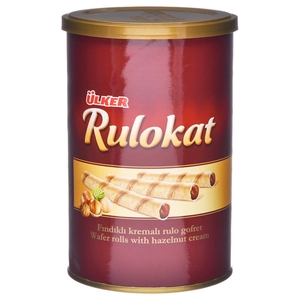 Ulker Rulokat Hazelnut Cream Wafer Rolls 230G