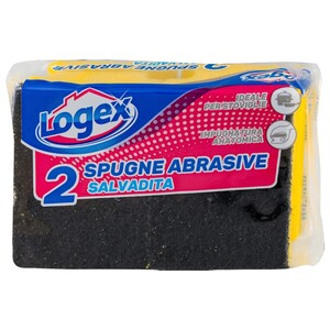 Logex Scouring Pads With Sponge 2 Pieces