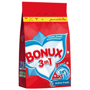 Bonux Powder Laundry Detergent Active Fresh 8Kg -20% Off