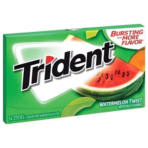 Trident Watermelon Sugar Free 14 Sticks