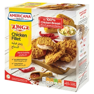 Americana Frozen Chicken Fillets Hot & Crispy 420G
