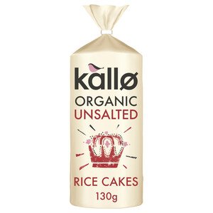 Kallo Organic Rice Cakes Unsalted 130G