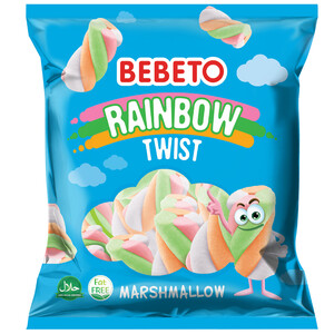 Bebeto Marshmallow Rainbow Twist 135G