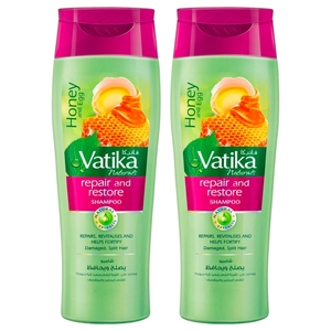 Vatika Shampoo Repair And Restore 400Ml X 2 -15%Off