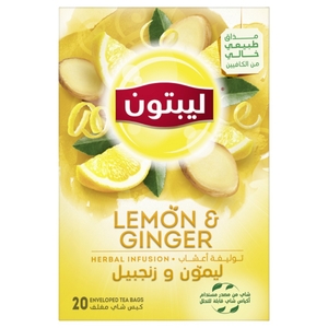 Lipton Lemon & Ginger Tea 20 Teabags