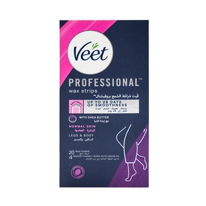 Veet Hair Removal Wax Strips Normal 20 Pieces