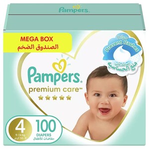 Pampers Premium Care Size 4 Mega Box 100 Pieces