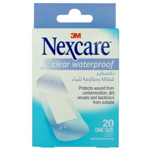 3M Nexcare Bandages Clear Waterproof 20 Pieces
