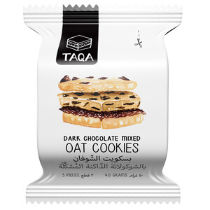 Taqa Oat Cookies Dark Chocolate Mixed 40G