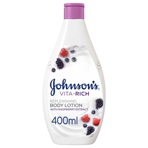 Johnson's Body Lotion Replenishing Raspberry Extract 400Ml
