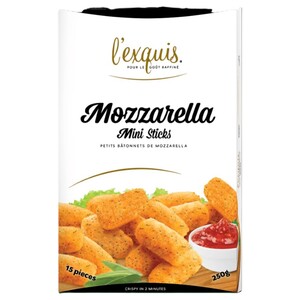 L'exquis Frozen Mozzarella Sticks Mini 15 Pieces 250G