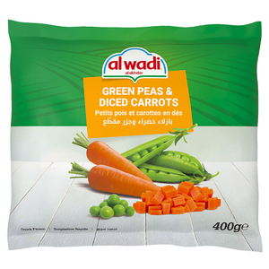 Al Wadi Al Akhdar Frozen Peas & Diced Carrots 400G