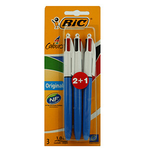 Bic 4 Color Medium Blister Assorted 2+1 Free