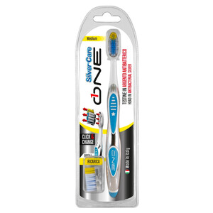 Silver Care One Toothbrush Medium+1Spare Head