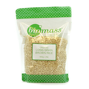 Biomass Organic Long Brown Rice 454G