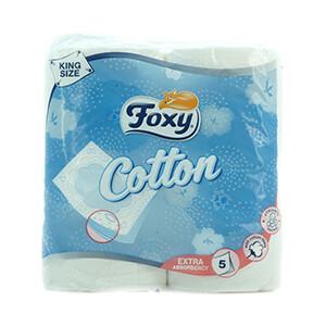 Foxy Toilet Cotton 4 Rolls 5 Ply