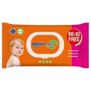 Fresh'n Soft Baby Wipes 90 + 10 Free