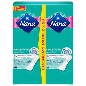 Nana Pantyliners Long Daily Fresh 52 Pieces
