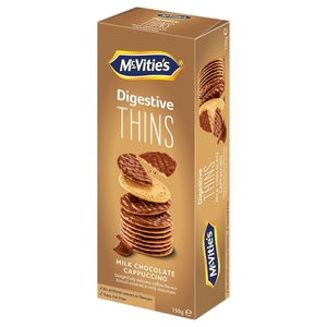 Mcvities Digestive Thins Milk Chocolate Cappuccino 150G