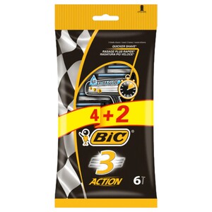 Bic 3 Action 3 Blades 4 + 2 Pieces