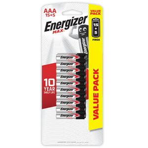Energizer Battery Aaa 15+5 Pieces
