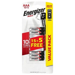 Energizer Battery Aaa 15+5 Pieces