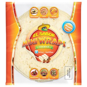 El Sabor Mini Tortilla Wraps Original 144G