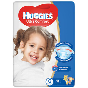 Huggies Ultra Comfort Economy (6) 15-30Kg 32 D