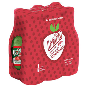 Laziza Drink Non Alcoholic Strawberry Bottle 33Cl X 6