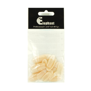 Elephant Nail Tip French Oval *40