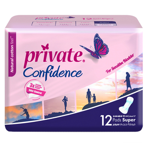 Private Pads Confidence Super 12 Pieces
