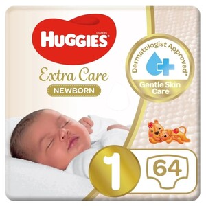 Huggies Extra Care Diaper Size 1 0-5Kg 64 Diapers