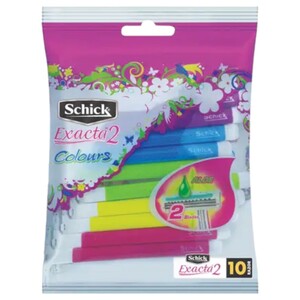 Schick Disposable Exacta Razors Multicolor 10 Pieces